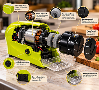 Afilador Eléctrico Multiusos De Cocina
