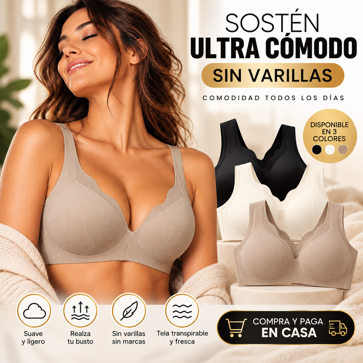 Sostén Ultra Cómodo   Sin Varillas