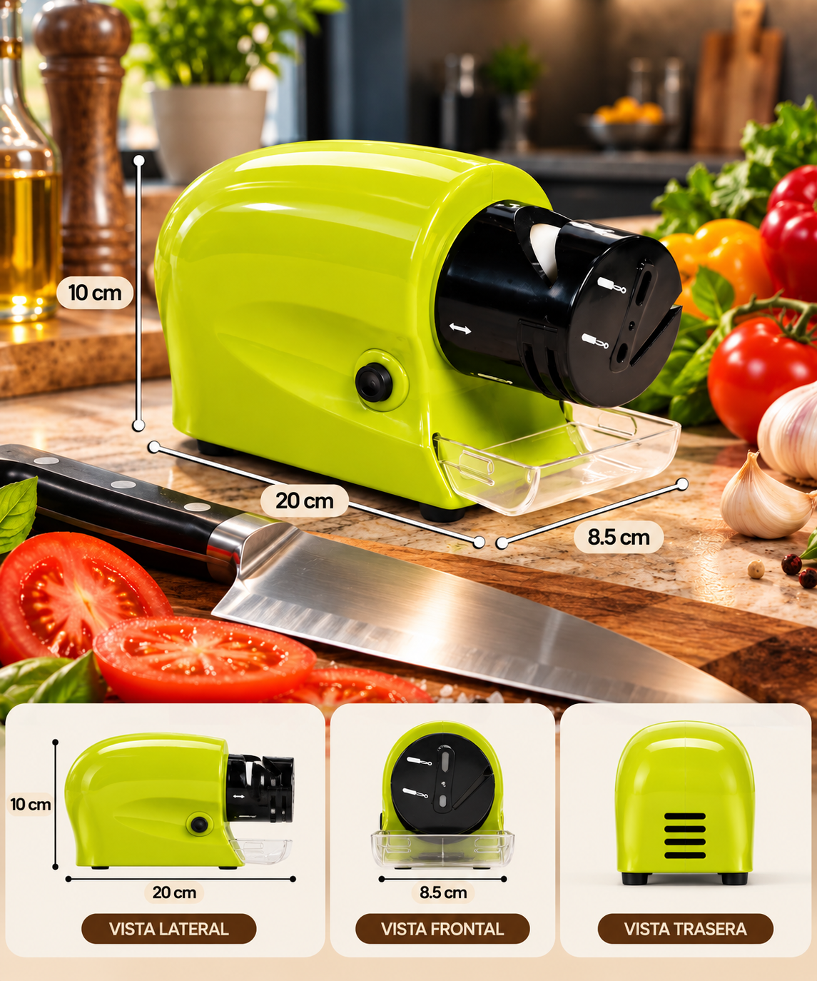 Afilador Eléctrico Multiusos De Cocina